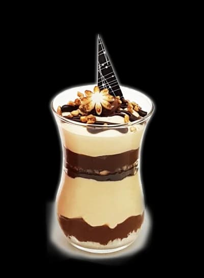 Chocolate Caramel Glass Cup