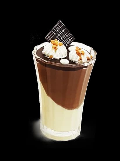 Chocolate Vanilla Glass Cup