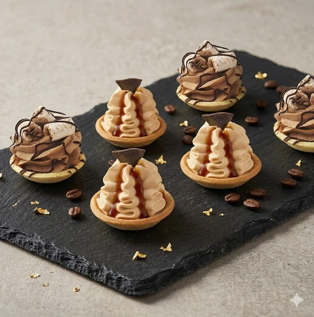 Coffee mousse tarts